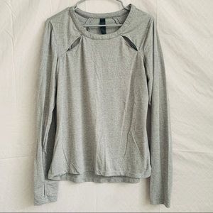 🖤 Gray Long Sleeve Workout Gym Shirt